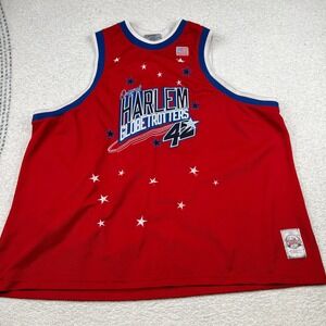 VTG Mens Platinum FUBU Harlem Globetrotters Twiggy 42 Basketball Jersey Red 6X